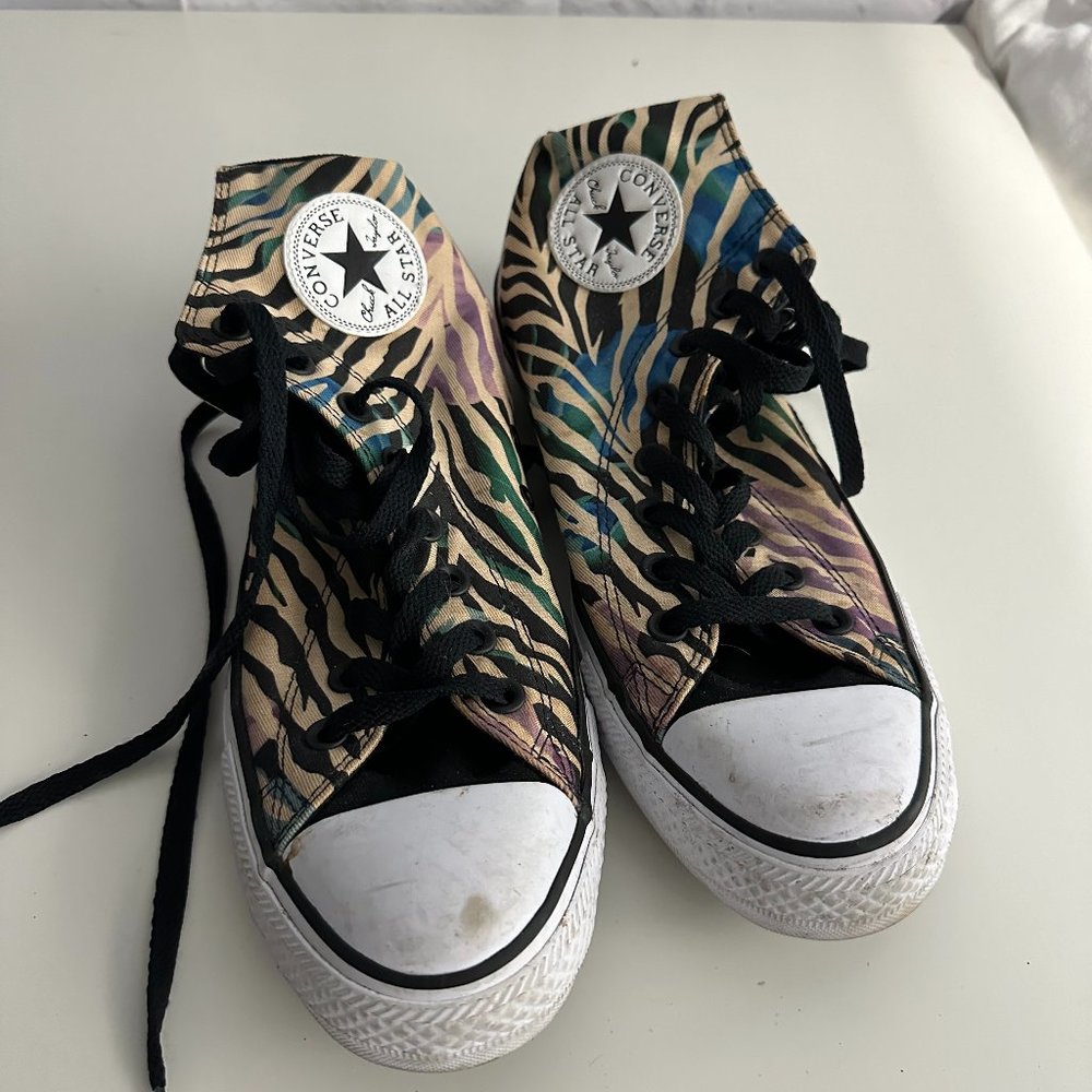 Converse Zebra Print High Tops